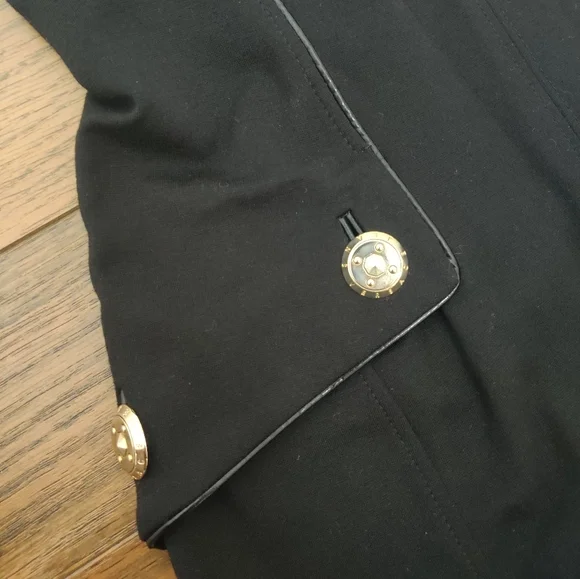 *Versace Jeans Black & Gold Sheath Dress – Button Detail – Size XS - Picture 4 of 8